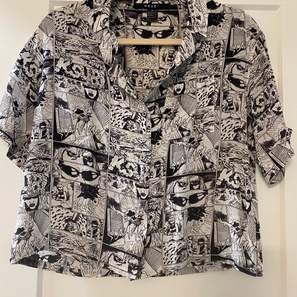 Ksubi Comic Cropped Shirt